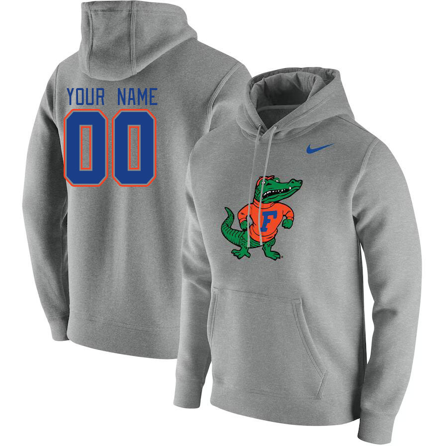 Custom Florida Gators Name And Number College Hoodie-Gray - Click Image to Close